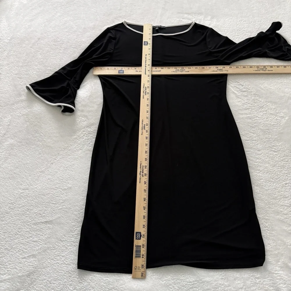 Black Dress Nik and‎ Nash Sheath Women's Large Round Neck Bell Sleeve Preppy